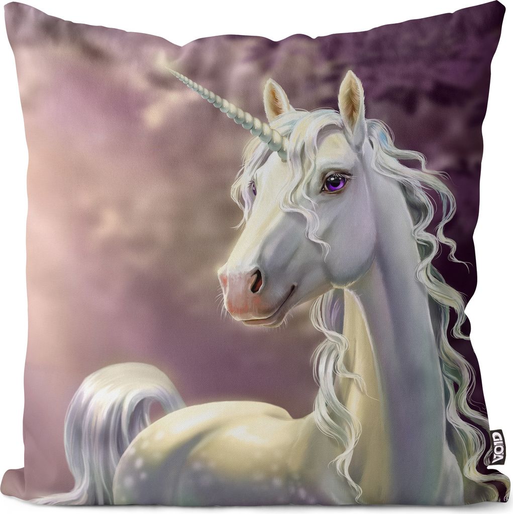 VOID Einhorn Mädchen Himmel Kissenbezug Kissenhülle sofa couch wohnzimmer dekoration wasserfest Outdoor Garten Kissen bezug deko