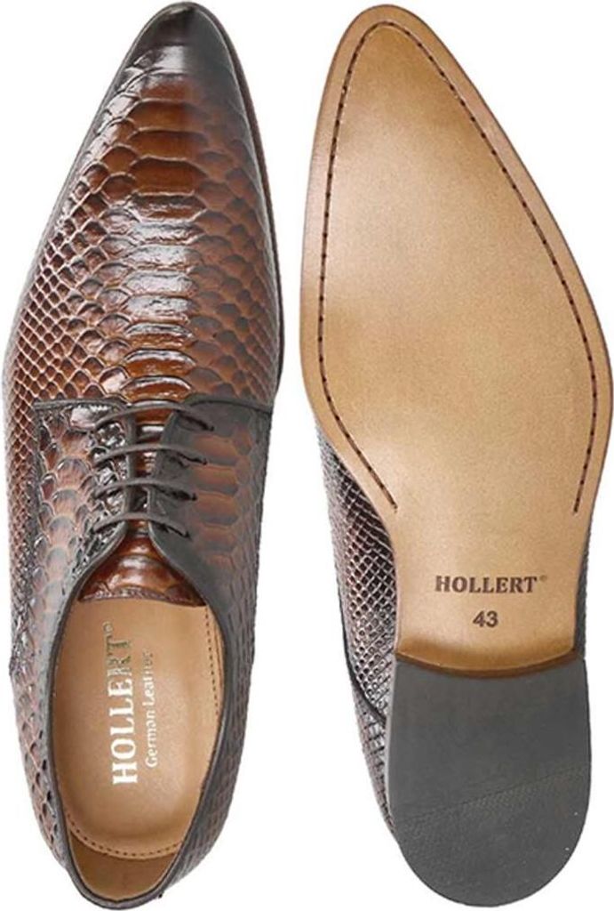 Lederschuhe Fabio Modell A328 Braun - Schuhgröße: EUR 46