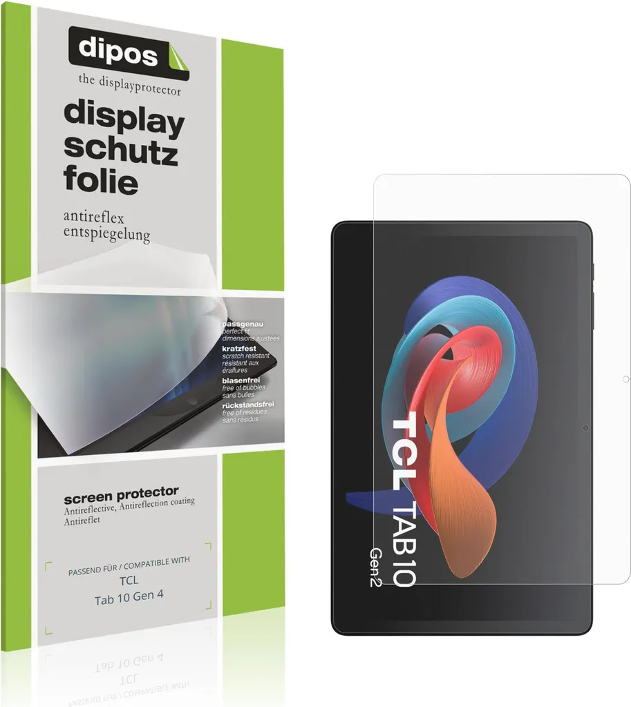 Set 2 Pellicole TCL Tab 10 Gen 4 Antireflection dipos - Kit Completo