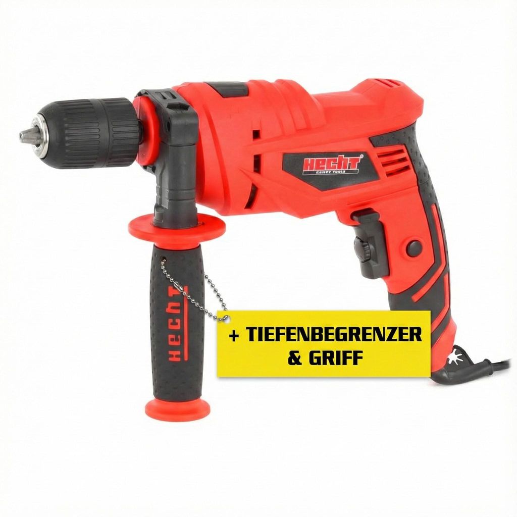 HECHT 1072 Schlagbohrmaschine | 900 W | 3000 U/min | Schlagbohrfunktion | Rechts-/Linkslauf