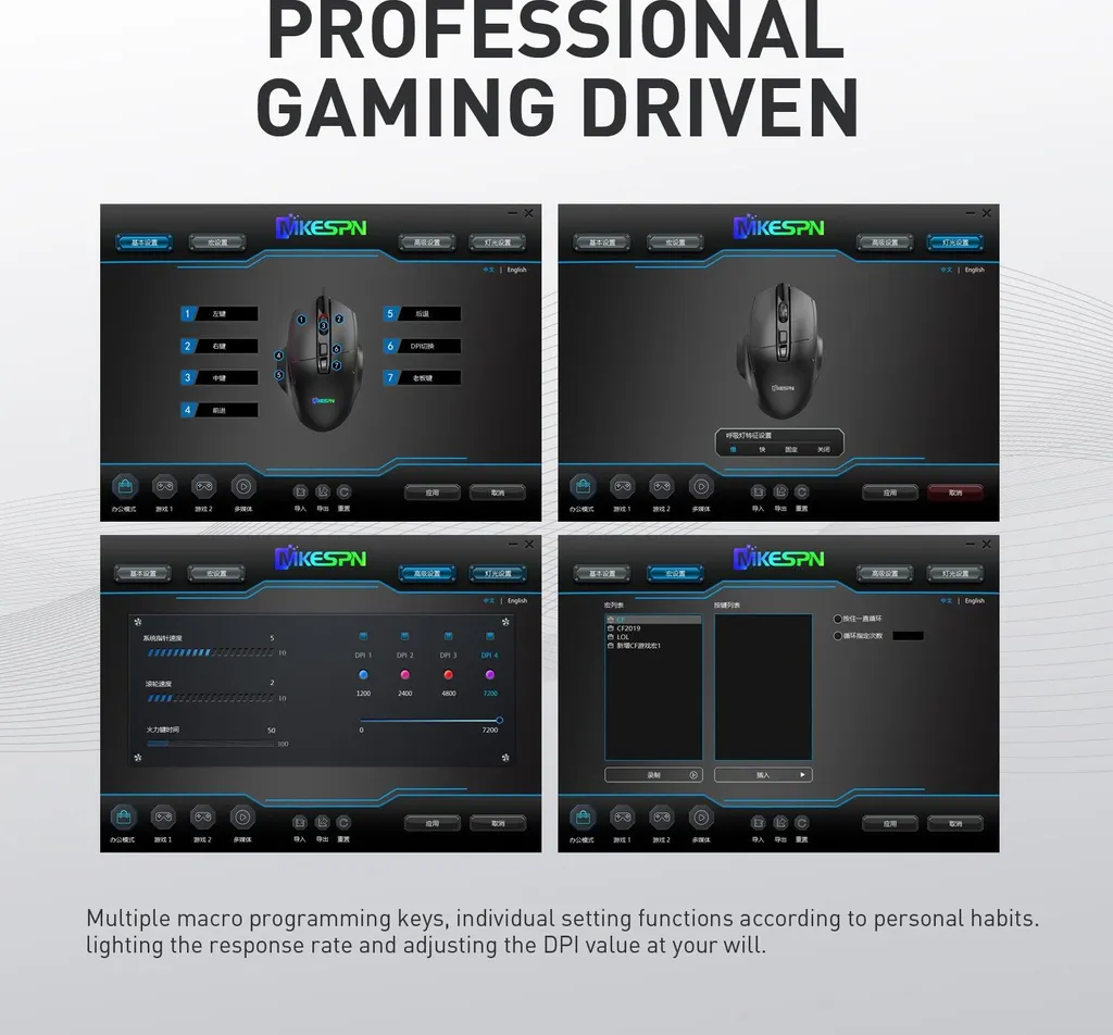 Mouse PC Gaming RGB INF: Precisione 7 Tasti e Design Ergonomico - 8