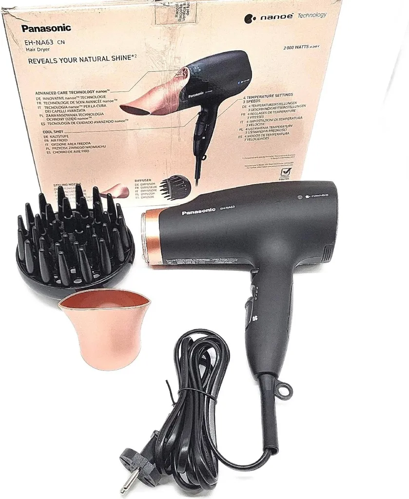 Sèche-cheveux professionnel Panasonic EH-NA63 avec technologie Nanoe