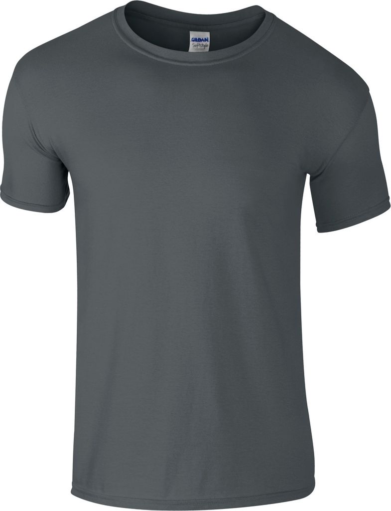 Gildan Soft-Style Herren T-Shirt, Kurzarm, Rundhalsausschnitt BC484 (4XL) (Anthrazit)