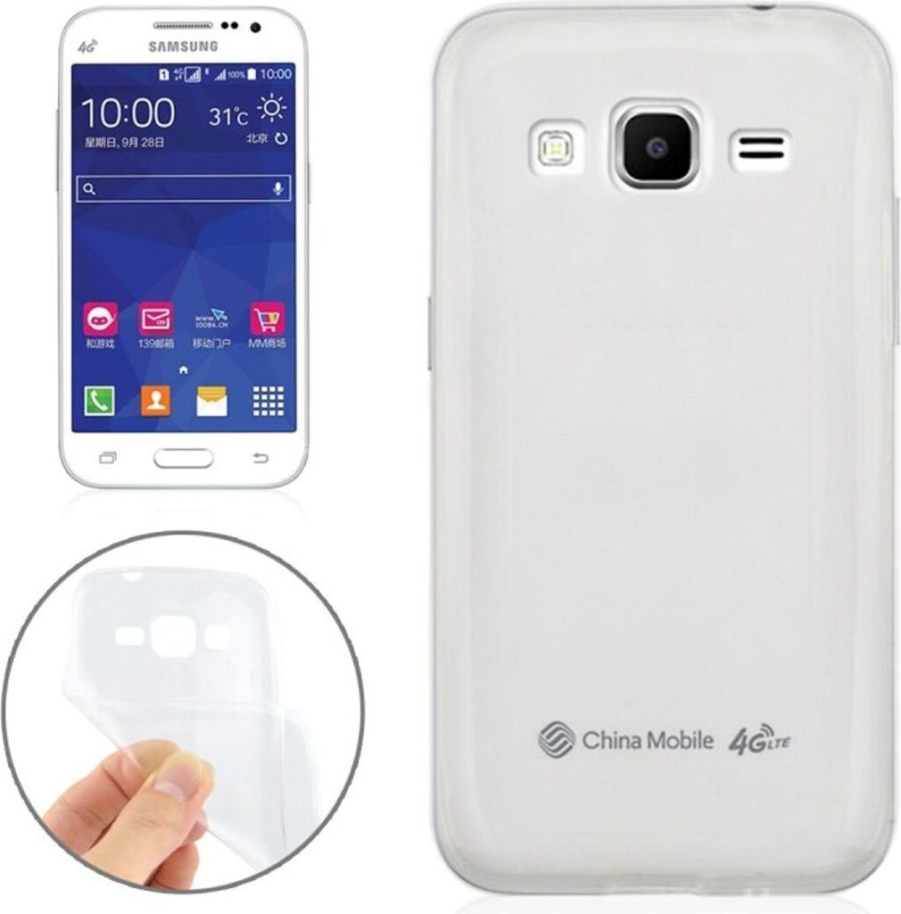 Samsung Galaxy Core Prime Transparent Case Hülle Silikon Produktbild 