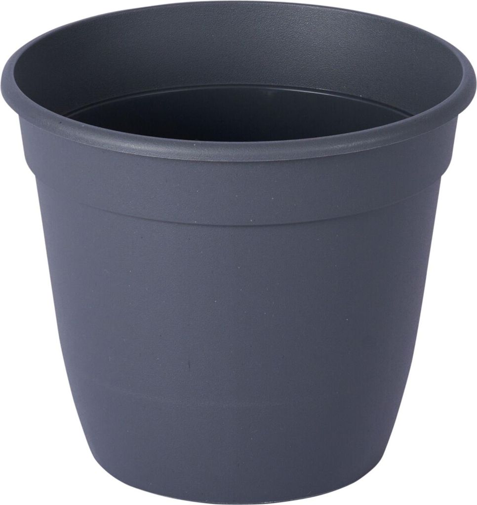 Pflanztopf 10 cm anthrazit Rundes Kunststoffgefäß mit Produktbild 