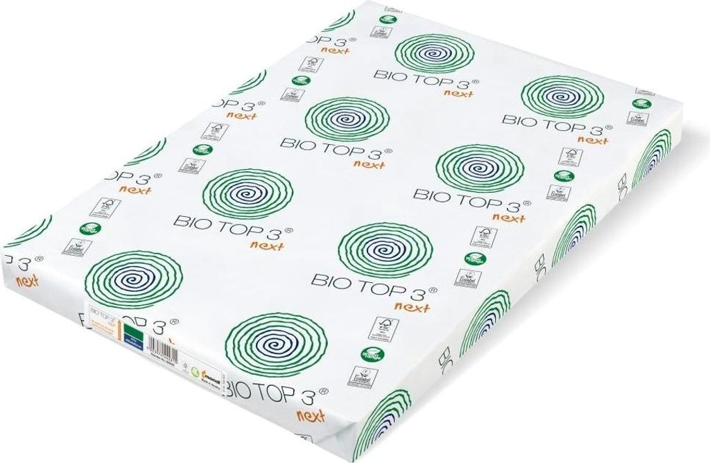 Weißes Naturpapier 320x460mm 300g 125ark Bio Top 3 Mondi Produktbild 