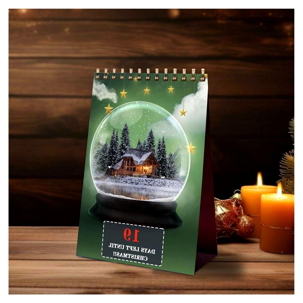 Adventskalender Countdown - Kreativer Kalender - 100 Tage Dekorative Schreibtischdekoration für Saisonale Feste