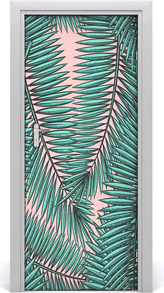 Tulup Türaufkleber 85x205 cm Dekorative Aufkleber Selbstklebend Wasserdichte Tapete Abnehmbar Schlafzimmer Wohnzimmer Wohnkultur - Palmenblätter