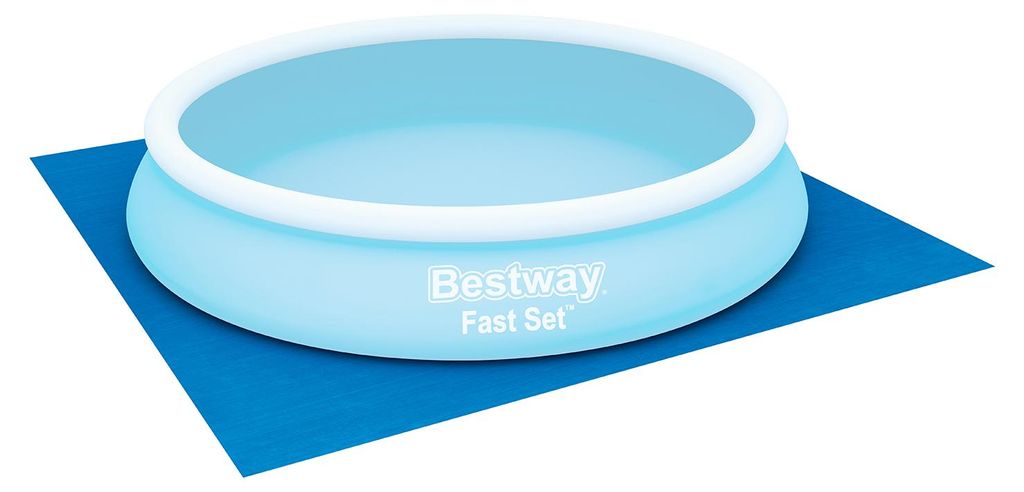Bestway® PE-Bodenplane 396 x 396 cm, blau, quadratisch Produktbild 