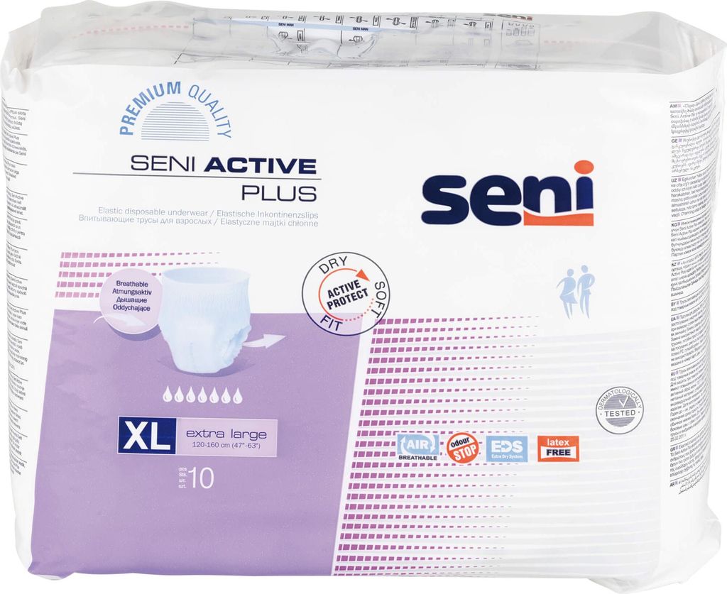 Seni Active Plus Inkontinenzslip XL, 10 St. Slips Produktbild 