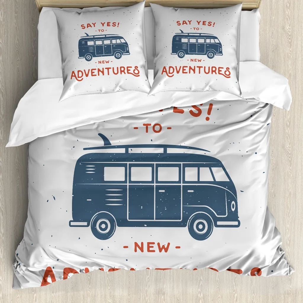 Set Copripiumino 200x200 ABAKUHAUS Vintage Van - Offerta Online