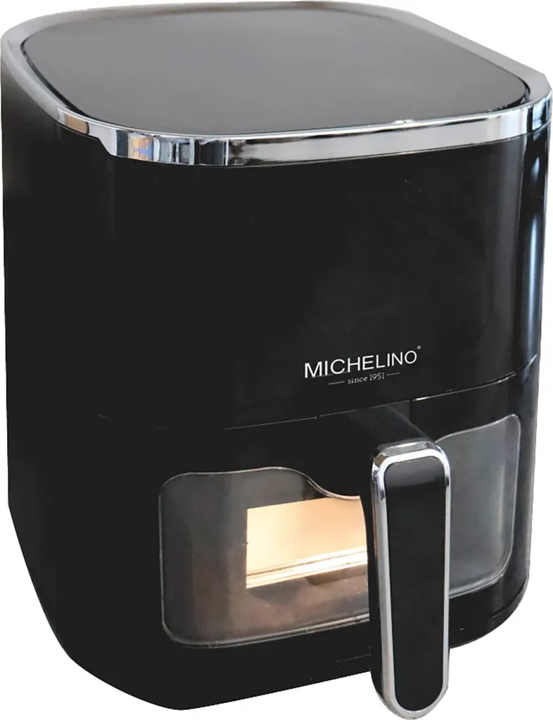 Friggitrice ad aria calda 5,0 litri 1450 watt nero con finestra di visualizzazione Michelino
