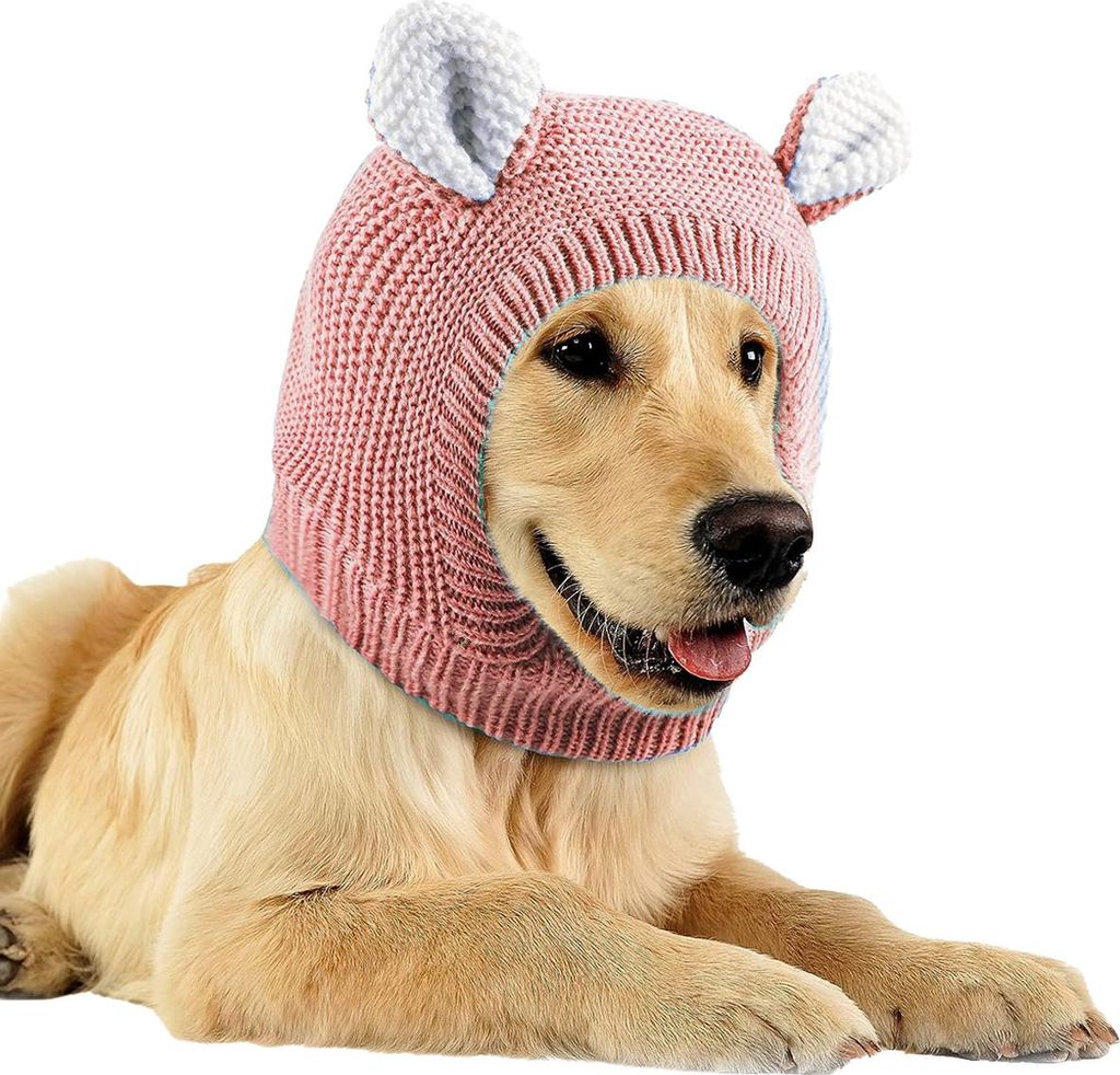 Hundeohrenschützer, Lärmschutz, gestrickte Hundemützen, warme Hundeohren, Wintermütze, Hundekopfbedeckung, Hasenkostüm