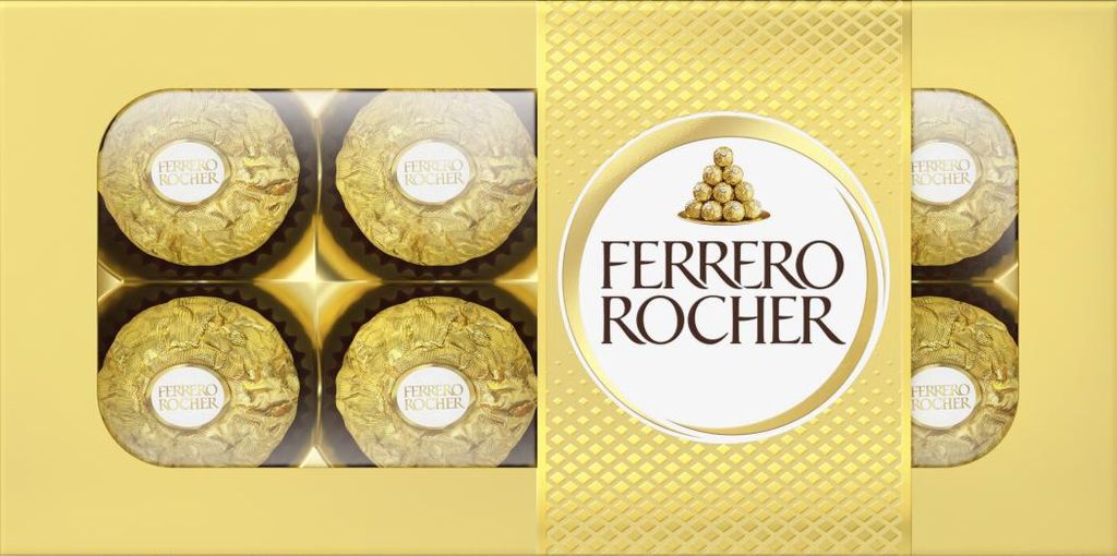 Ferrero Rocher 8er Pralinen Nuss-Pralinen-Spezialität Packung 100g