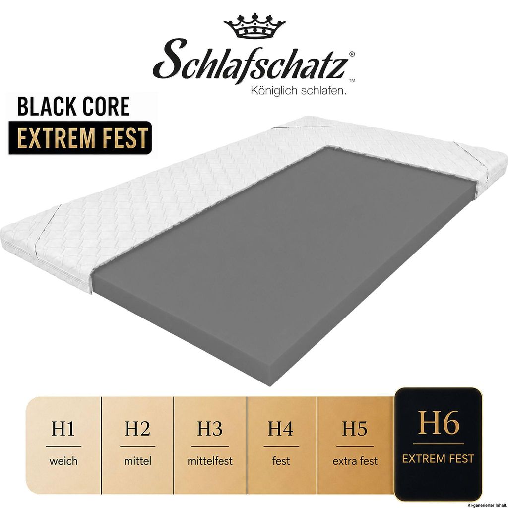 Schlafschatz Luna Black Topper 180x200 cm – EXTREM FEST – Produktbild 