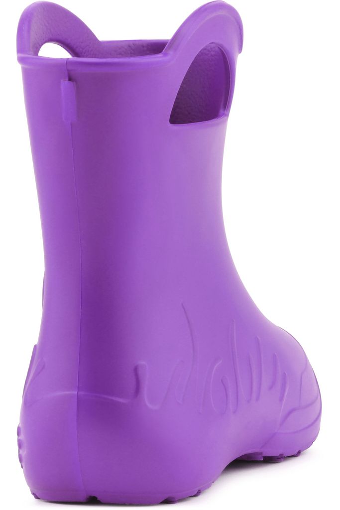 Ladeheid EVA Kinderen Rubberlaarzen Regenschoenen – Superlichte Waterdichte Laarzen met Uitneembare Warme Fleece Binnenschoen voor Jongens en Meisjes LA -CA-03 (Roze/Grijs, 34/35 EU