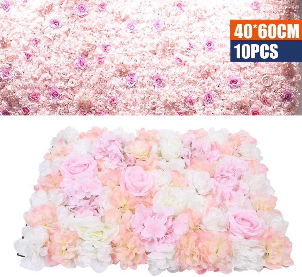 10 Stück künstliche Blumenwand Rosenwand  Hintergrund Produktbild 