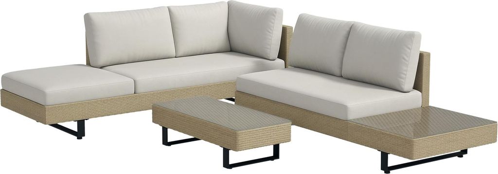 Outsunny Salon de jardin extšŠrieur d'angle 5 places design Image du produit 