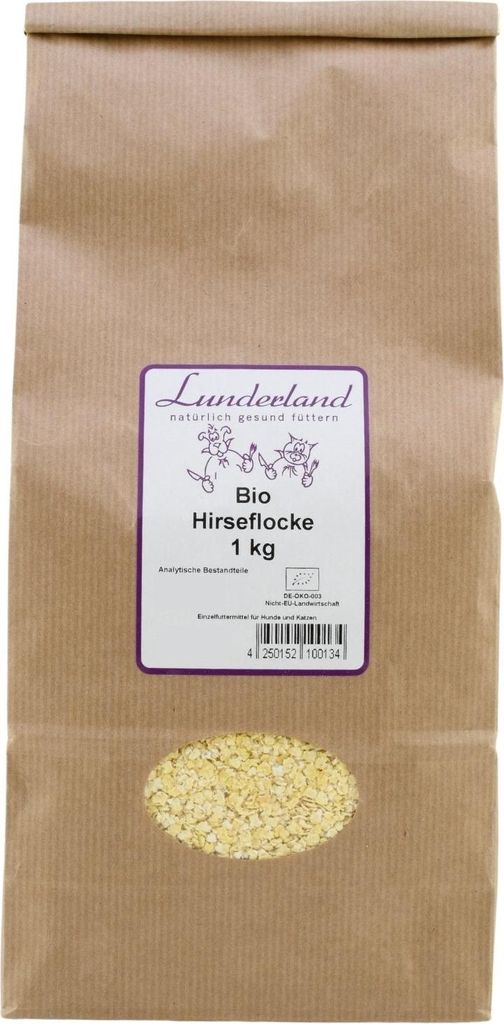 Lunderland  Hirseflocke 1kg für Hunde und Katzen Produktbild 
