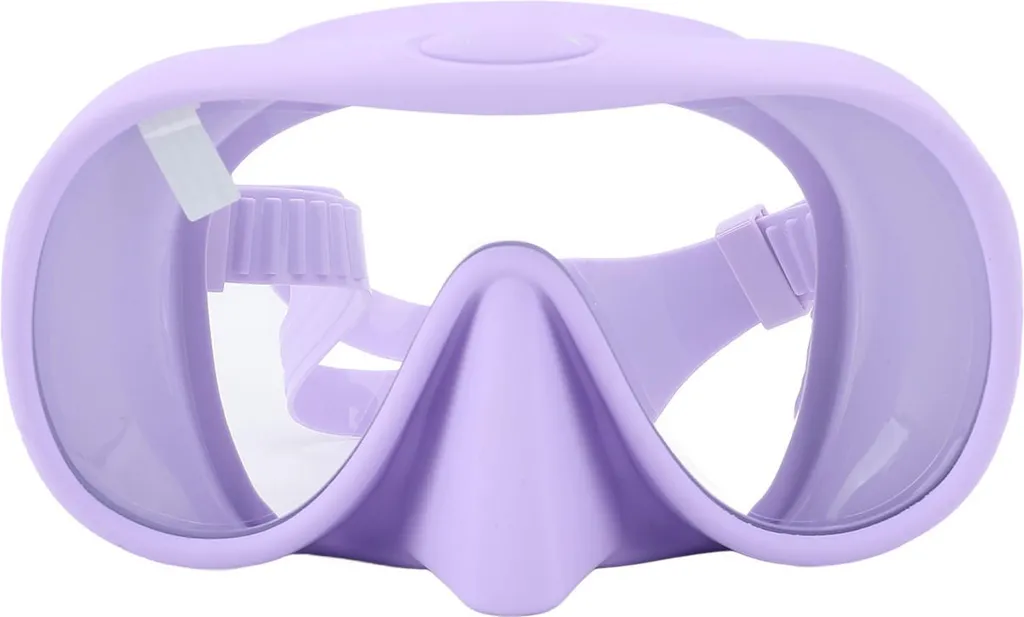 Masque Plongée Silicone Pliable, Verre Trempé Violet - Grande Vue