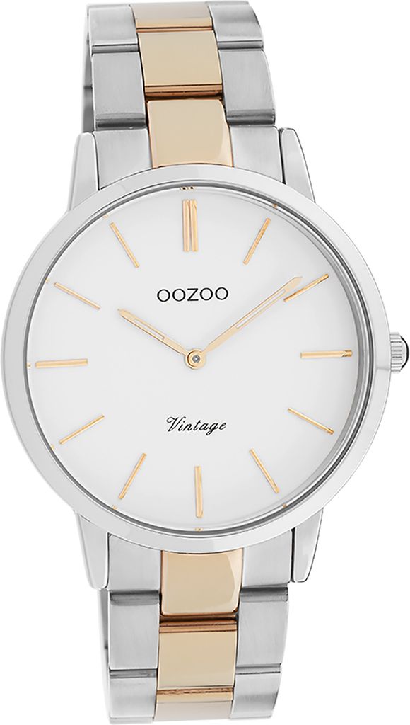 Oozoo Metall Damen Uhr Analog Armband silber rosegold Vintage Series D2UOC20033