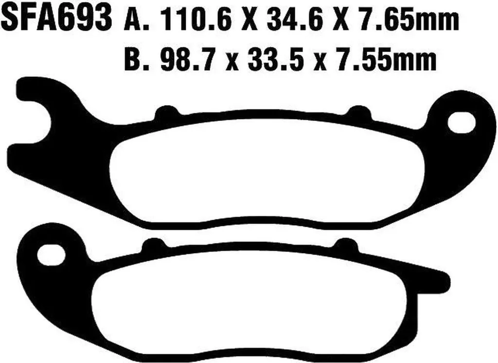 Jeu de Plaquettes de Frein Avant EBC pour Honda PCX 125 19-22