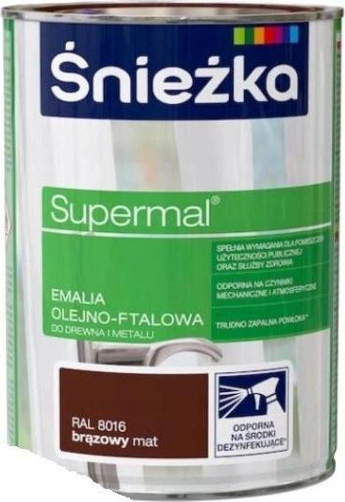 Sniezka Supermal RAL8016 0,8l Braun Image du produit 