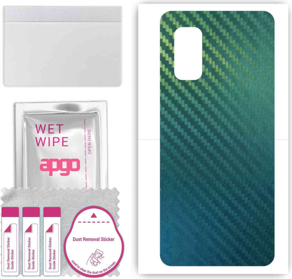 apgo Rückseite Schutzfolie, Skin, kompatibel mit vivo V17, Hinten Displayschutzfolie aus Vinylfolie, kratzfest, einfache Montage - Kohlenstoff-Cha...