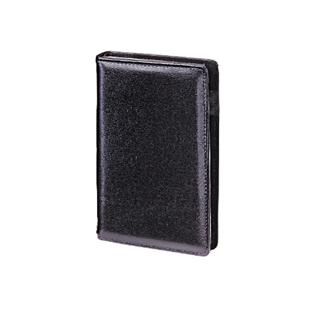 Blocco note A6 nero con ricarica sostituibile 38B 100 fogli, griglia