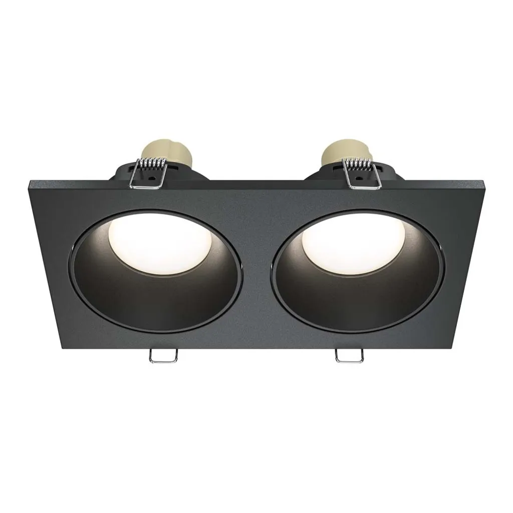 Luminaire encastré noir 2 flammes en aluminium IP65 L 17 cm - Série Nero