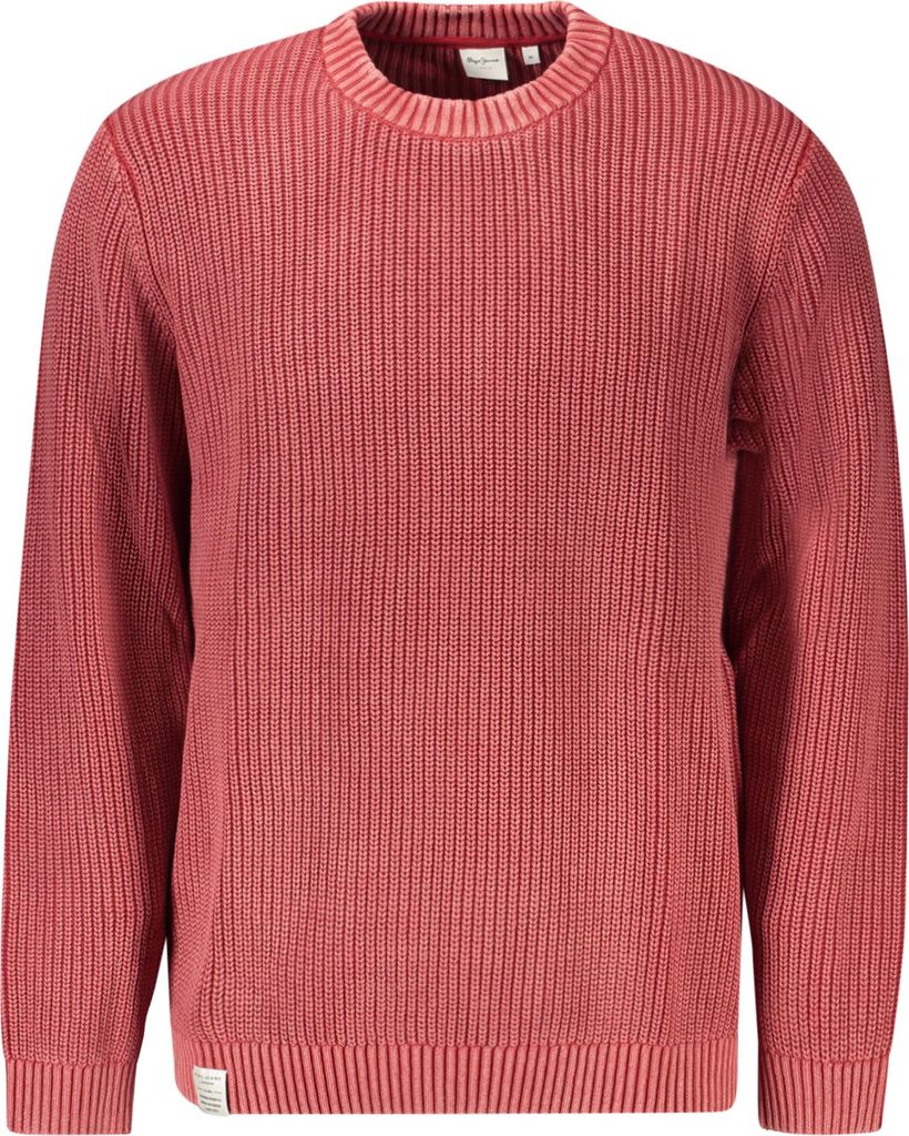 Herren Pullover aus nachhaltiger Baumwolle - Rot, Rundhals, Produktbild 