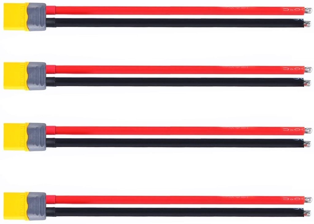 Sada 4 konektorov XT60 so 150 mm 12AWG silikónovým káblom | Obrázok produktu 