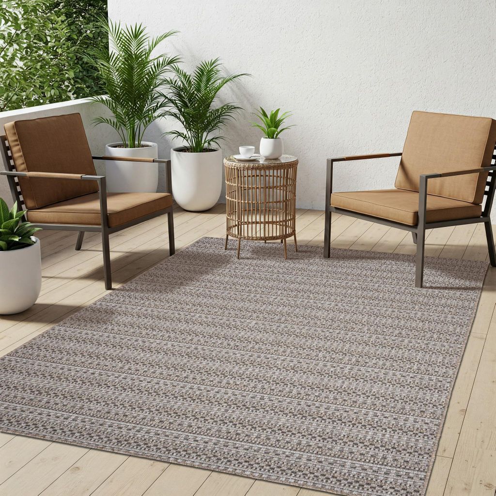 Tapiso Teppich MELISSA Sisal Braun Wohnzimmer Küche 200 x 290 cm