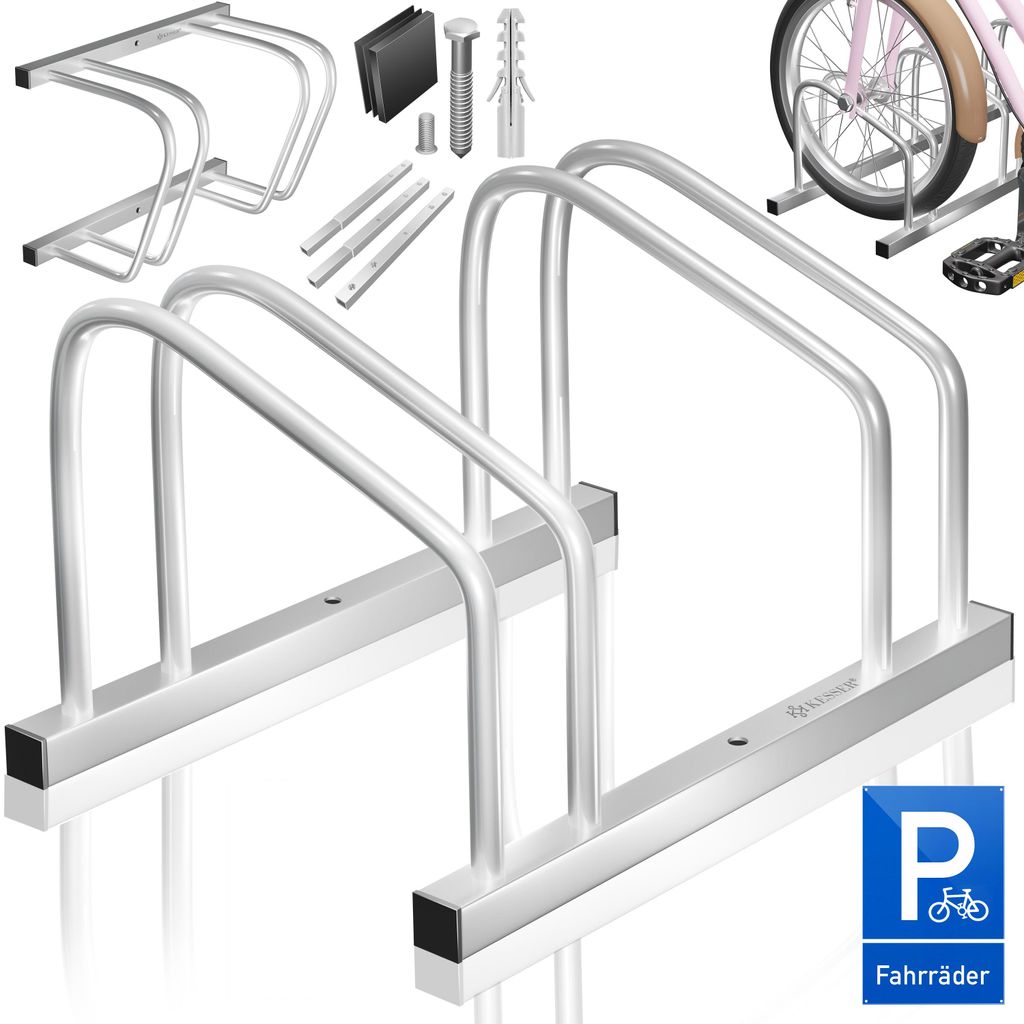 KESSER® Fahrradständer inkl. Parkschild | Mehrfachständer Produktbild 