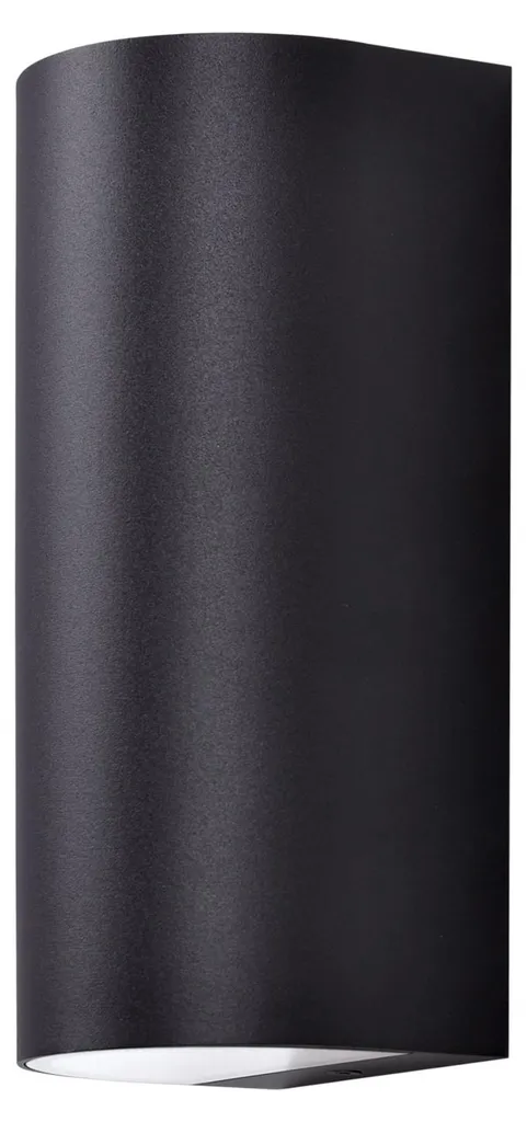 Applique Murale Double Éclairage PRIMA en Métal Noir IP44 2x10W