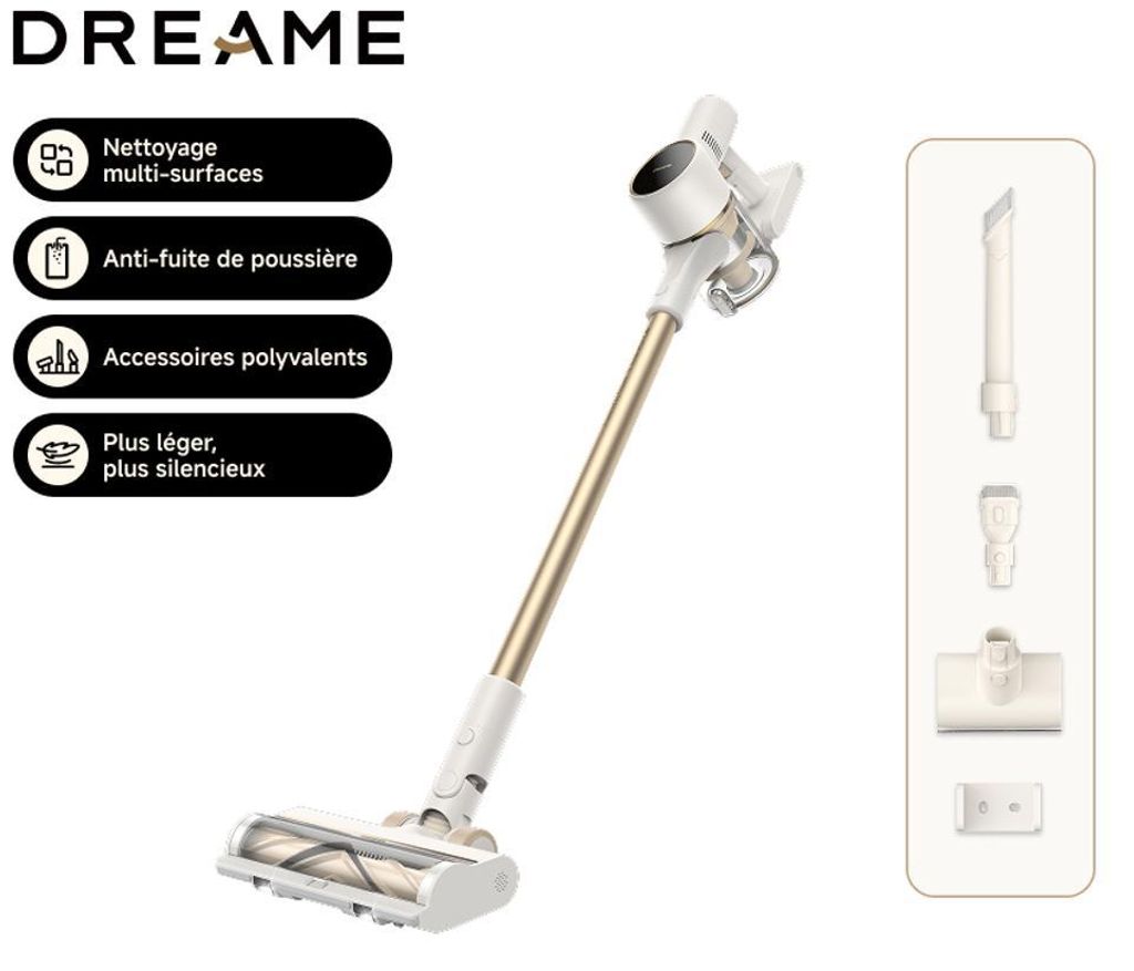 Dreame R10 Aspirateur-balai 2-en-1 Batterie sans sac 350 W Image du produit 