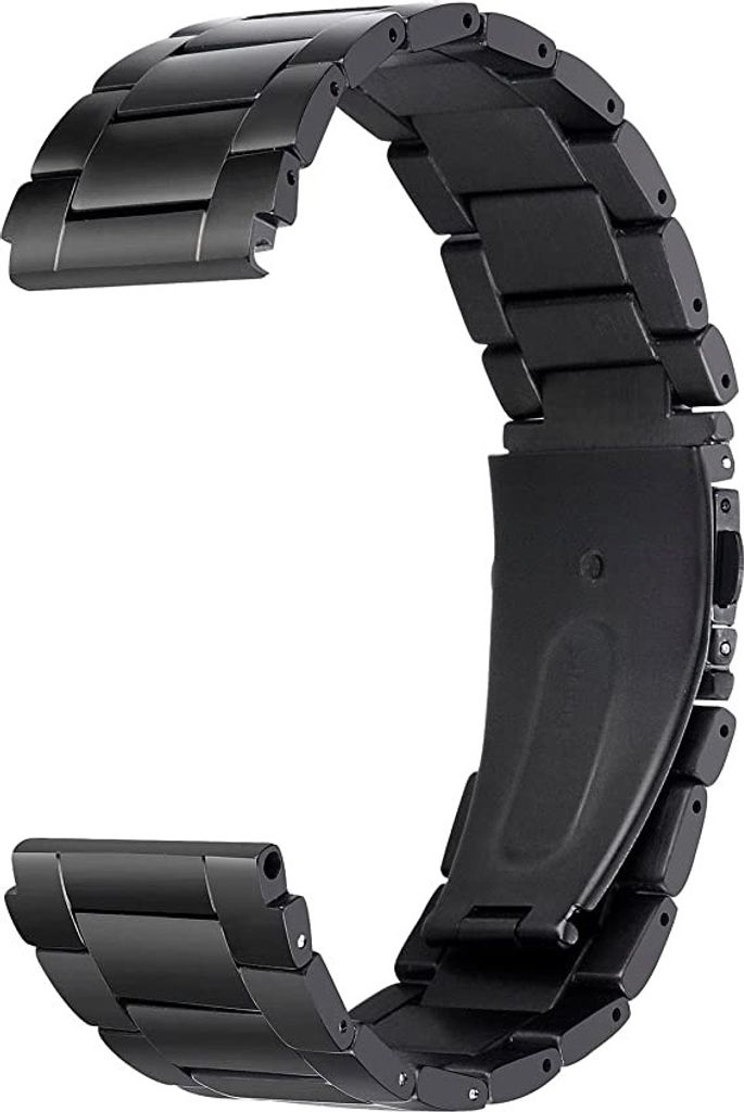 Strap-it Titanarmband - Kompatibel mit Garmin Venu 2s Armband 40mm - Hochwertiges Material -Titanium Faltschließe für Armband Schwarz 18mm Smartw...