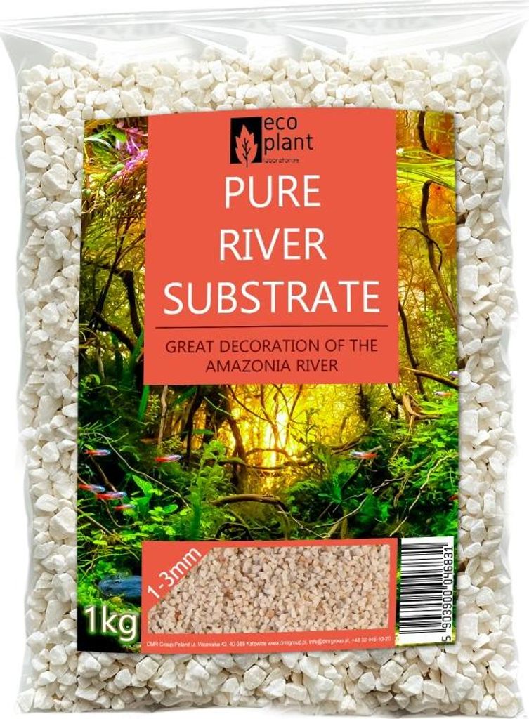 Eco Plant Reiner Fluss 1kg - heller Kies 1-3mm Eco Plant