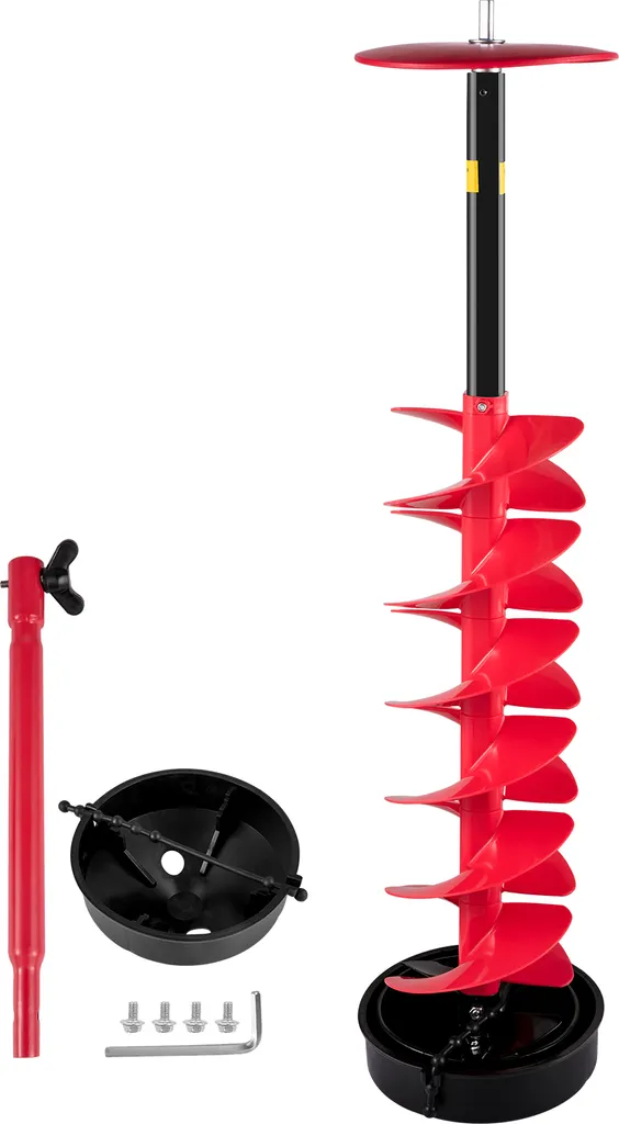 Foret pour Pêche sur Glace de 20 cm Léger en Nylon et Rallonge Ajustable