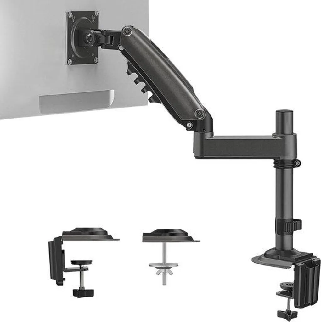 Support écran anti-douleurs cervicales fixation bras de chaise de bureau