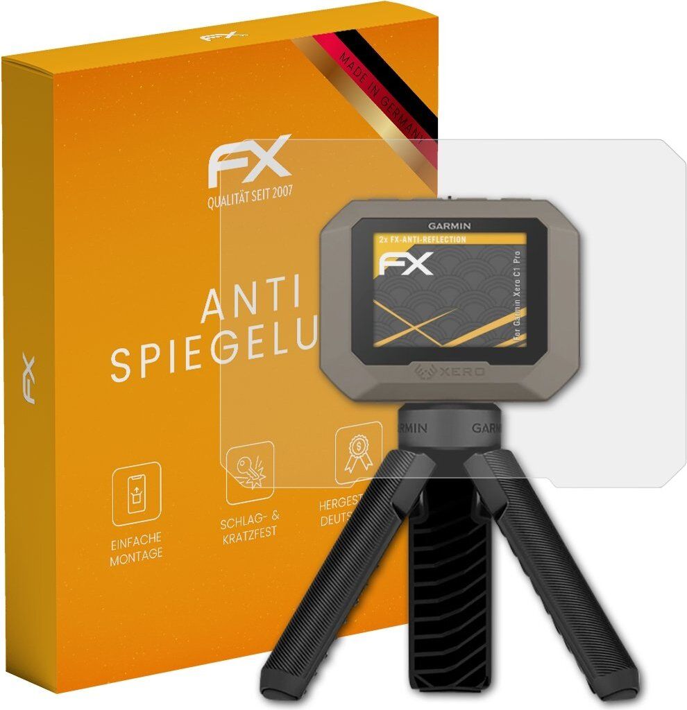atFoliX FX-Antireflex 2x Schutzfolie kompatibel mit Garmin Xero C1 Pro Displayfolie