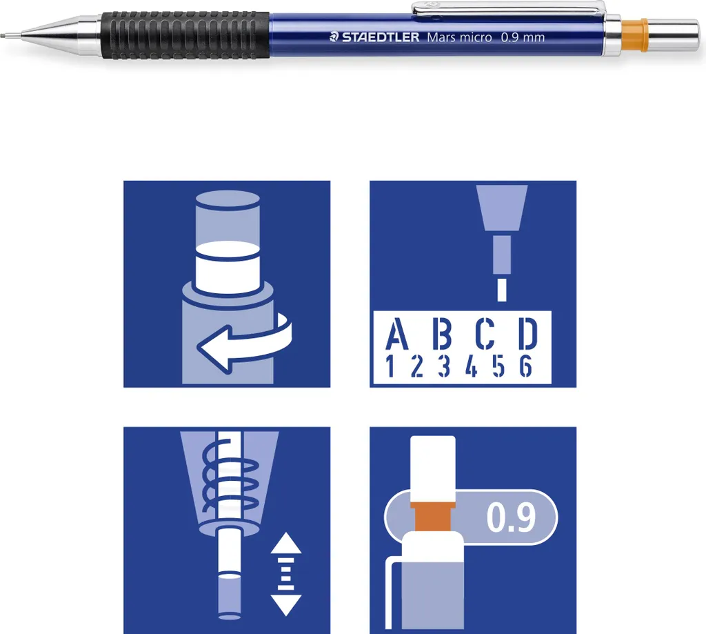 Staedtler Mars Micro 775 09 Portamine 0.9 mm Set 10 Pezzi Offerta