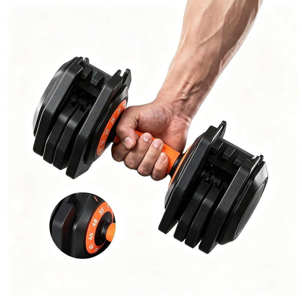 Verstellbare Hanteln 4 bis 25 KG mit Abstellbasis für Frauen & Männer Krafttraining, variable Gewichte, 10 Gewichtsstufen Einstellbar