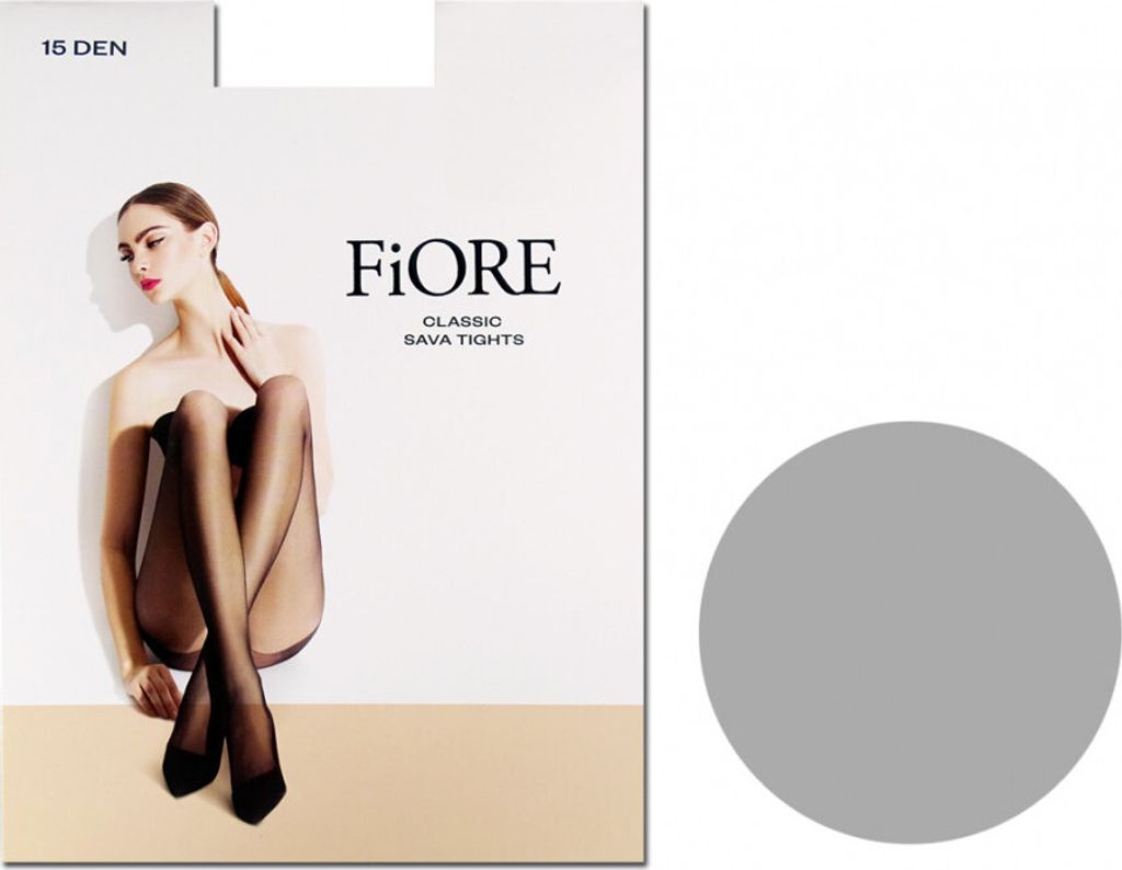 Glatte Damenstrumpfhose Sava 15 den Fiore Grau 4 Produktbild 