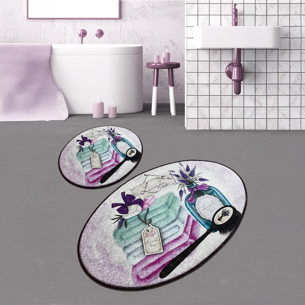 Bosdela Ovales 2-Teiliges Badezimmerteppich-Set, Produktbild 
