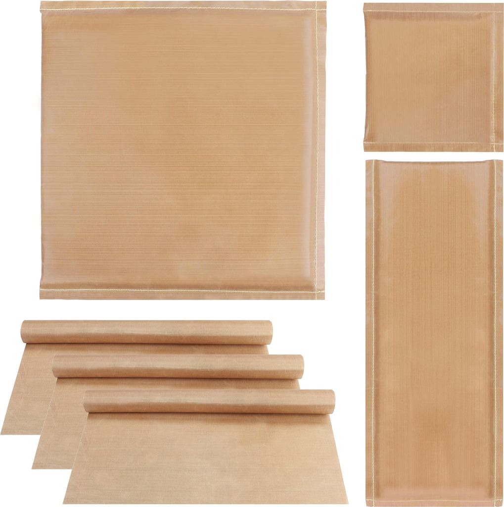 Belle Vous Heat Press Bügeldecke Kissen (3er Pack) 3 Größen Transfer Teflon Band & 3 Hitze Pads - Wiederverwendbares Heat Pack Ausgleichskissen