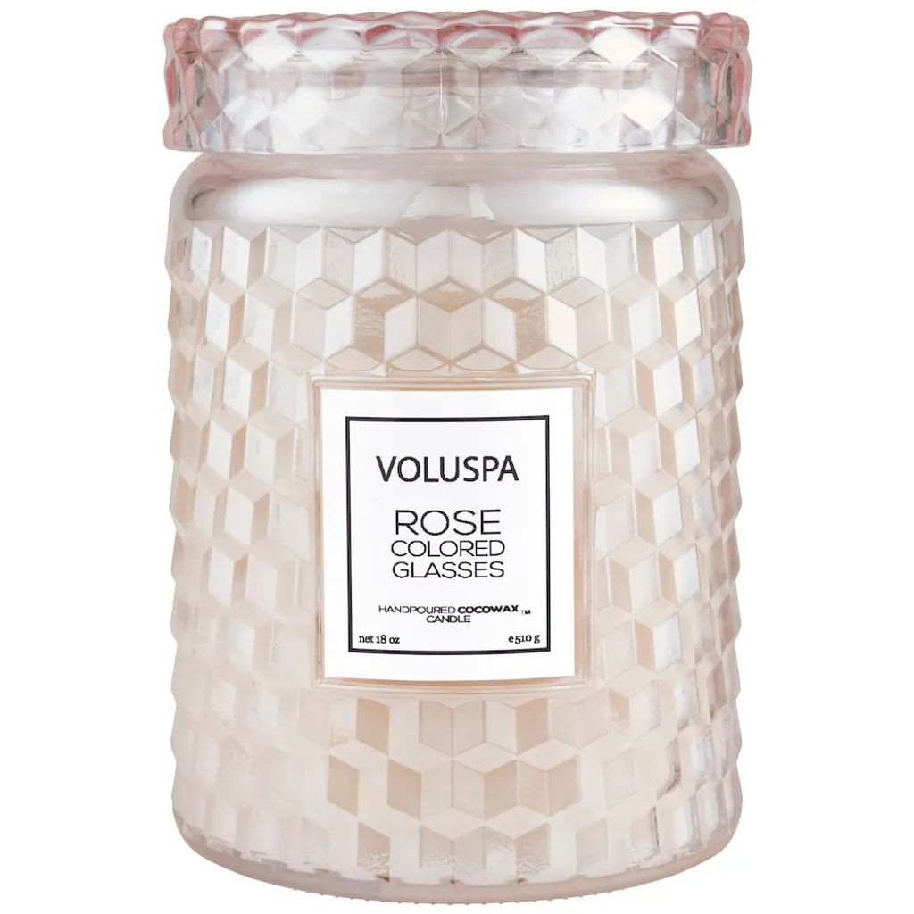 Grande bougie centre de table en verre coloré pour dîner et réception