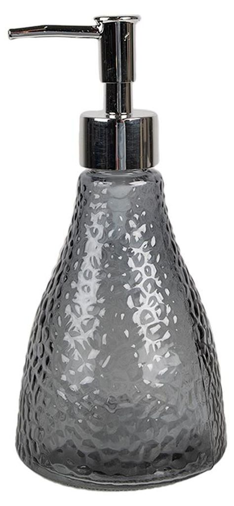 Dosatore di sapone Clayre & Eef 400 ml in vetro nero Immagine del prodotto 