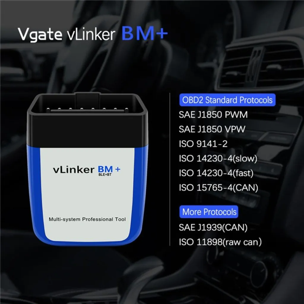 Vgate vLinker BM+ OBD2 V2.2 Bluetooth 4.0 Diagnostic pour BMW et iOS - 5