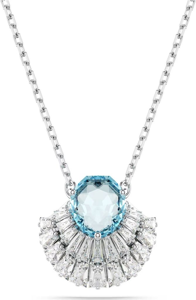 Swarovski Idyllia Anhänger, Muschel, Blau, Rhodiniert